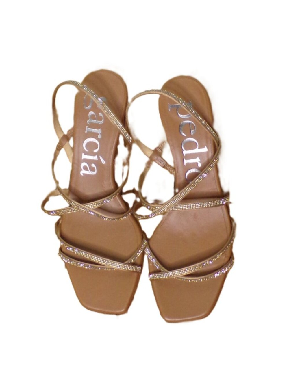🆕 PEDRO GARCIA Aday Kitten Heel Slingback Pumps Sandals Shoes Swarovski Crystal - Picture 8 of 15